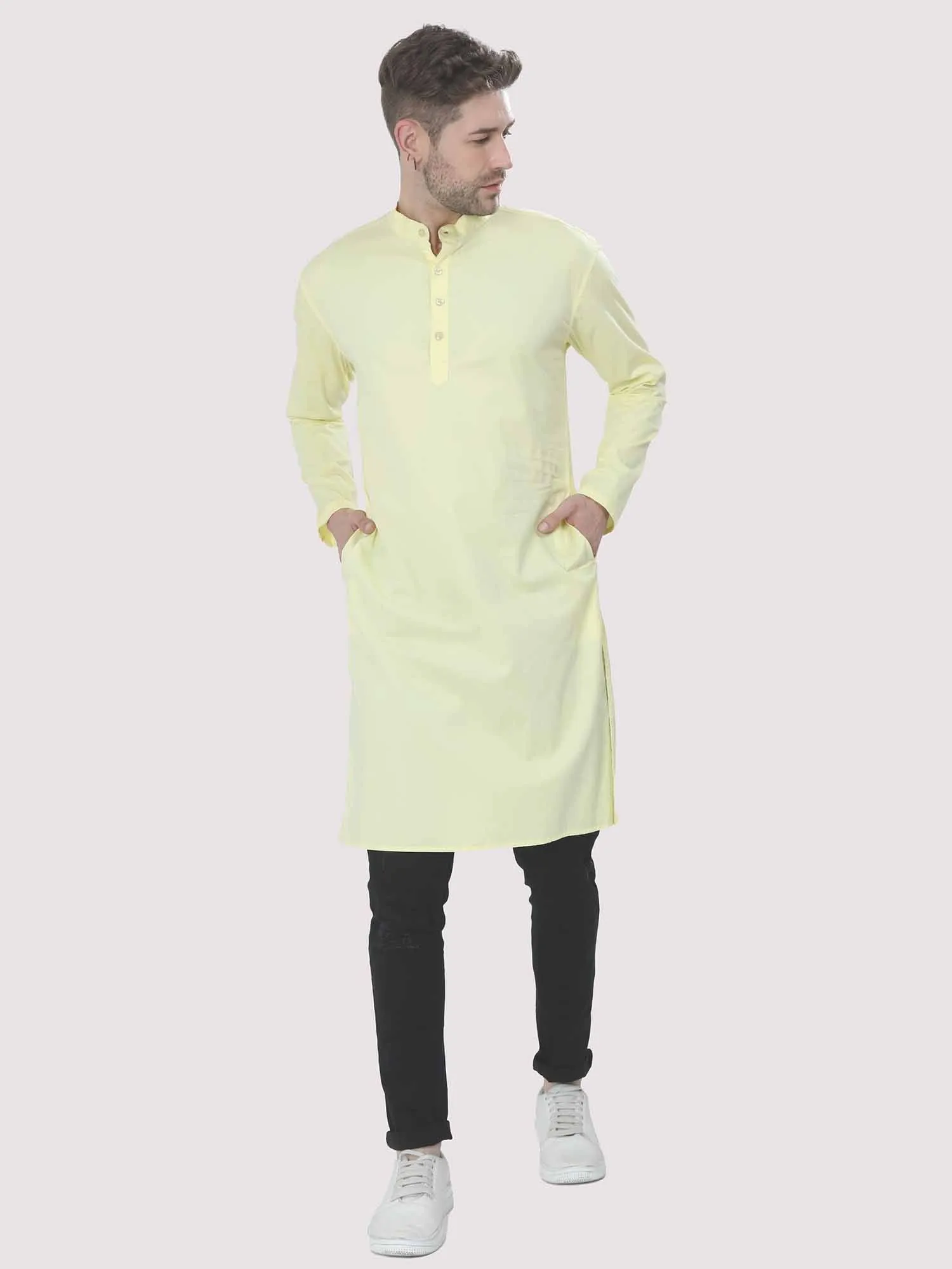 Yellow Solid Kurta